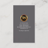 Grijze legance Speciaal Transparante Placard Taxi Visitekaartje (Achterkant)