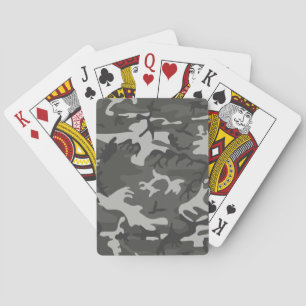 Grijze leger camouflage speelkaarten