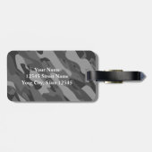 Grijze legercamouflage, aangepast bagagelabel (Achterkant horizontaal)