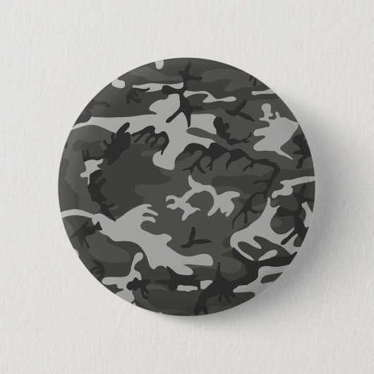 Grijze legercamouflage ronde button 5,7 cm (Voorkant)