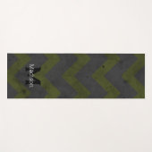 Grijze legergroen  chevron patroon Monogram Yogamat (Voorkant (horizontaal))