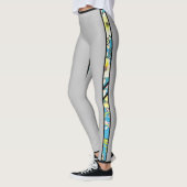 Grijze Leggings met Blauwe Florence (Links)