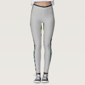 Grijze Leggings met Blauwe Florence (Voorkant)