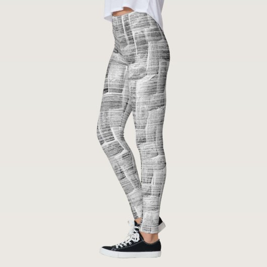 Grijze Leggings met Kraskaart Patroon (Links)