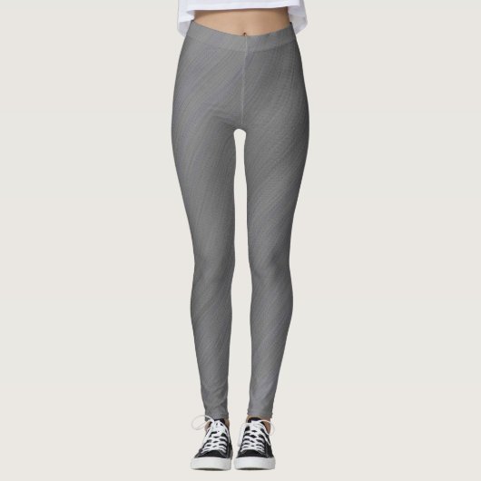 Grijze Leggings met streep (Voorkant)