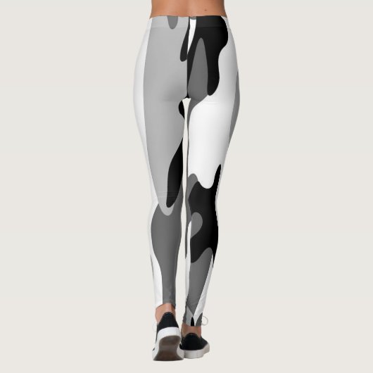 Grijze Leggings van Camouflage (Achterkant)