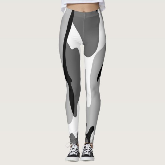 Grijze Leggings van Camouflage (Voorkant)