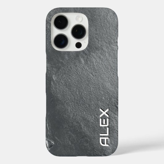 Grijze leisteen textuur iPhone Case (Achterkant)