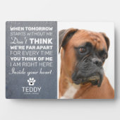 Grijze Leistehuisdierherdenking | Herinnering Hond Fotoplaat (voorkant)