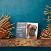 Grijze Leistehuisdierherdenking | Herinnering Hond Fotoplaat (Zijkant)