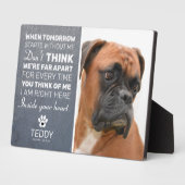 Grijze Leistehuisdierherdenking | Herinnering Hond Fotoplaat (Zijkant)