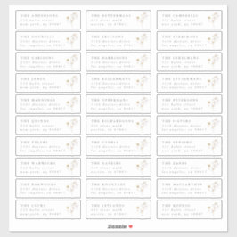 Grijze lente Wildbloem individueel huwelijksadres Sticker