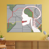 grijze lepel canvas afdruk (Insitu (Woonkamer))