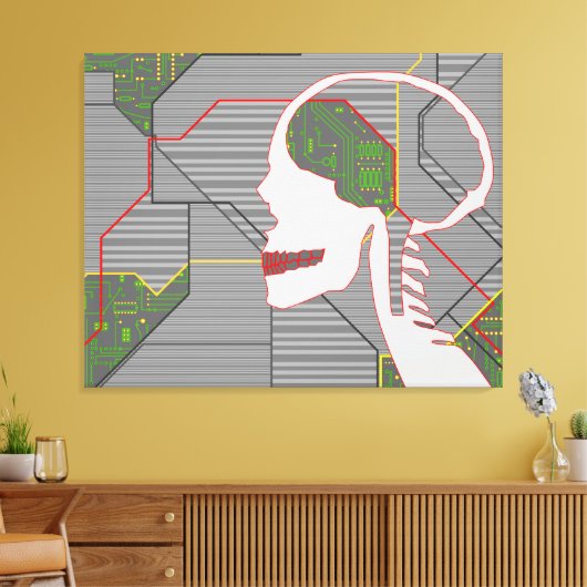 grijze lepel canvas afdruk (Insitu (Woonkamer))