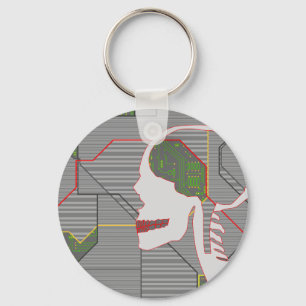 grijze lepel sleutelhanger