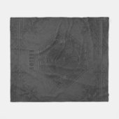 Grijze  leren omhuld paardenkop fleece deken (Voorkant (Horizontaal))