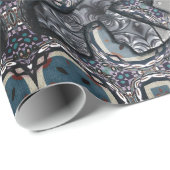 Grijze levende metalen nr. 2 cadeaupapier (Rol Hoek)