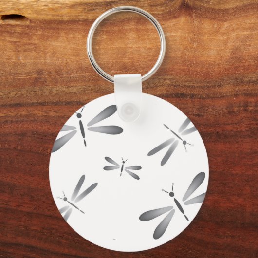 Grijze libellen sleutelhanger (Voorkant)
