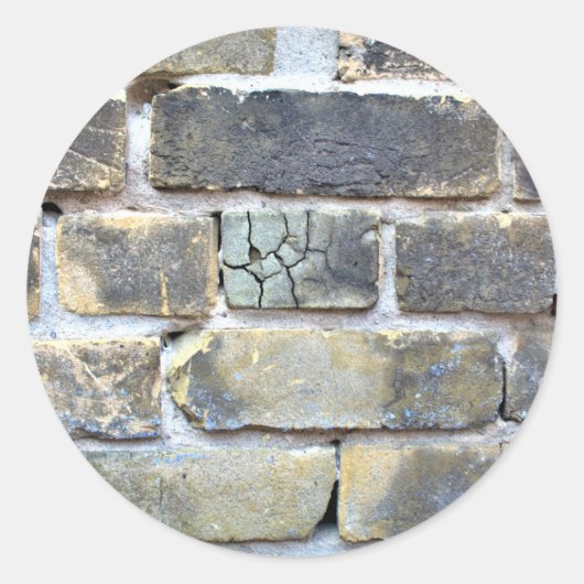 Grijze lichtgrijze wand ronde sticker (Voorkant)