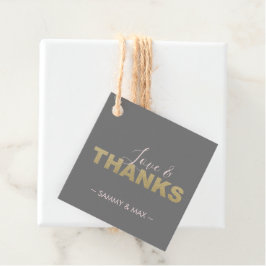 Grijze liefde en Bedankt voor tags Bedankjes Labels