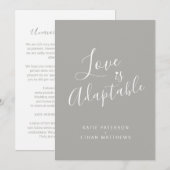 Grijze liefde is aanpasbaar voor verandering strea aankondiging (Voorkant / Achterkant)