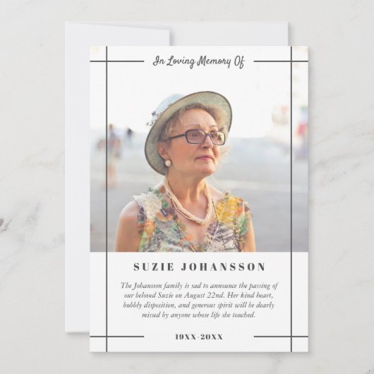 Grijze lijnen in het liefhebben van de aankondigin kaart (Voorkant)