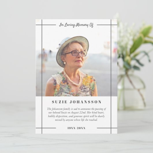 Grijze lijnen in het liefhebben van de aankondigin kaart (Staand voorkant)