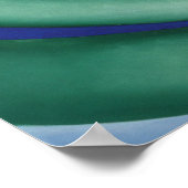 Grijze lijnen met zwart, blauw en geel | O'Keeffe Poster (Hoek)