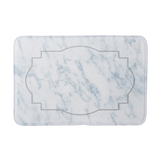 Grijze lijst met witte marmer badmat (Voorkant)