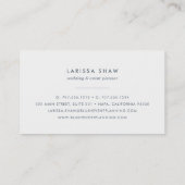 Grijze Lila Waterverf Visitekaartje (Achterkant)