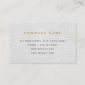 Grijze Linen minimalistisch modern Visitekaartje (Achterkant)