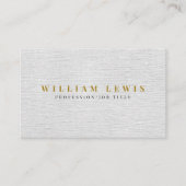 Grijze Linen minimalistisch modern Visitekaartje (Voorkant)