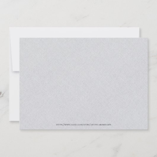 Grijze Linen White Script zal je zijn mijn Bridesm Kaart (Achterkant)