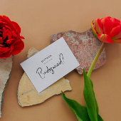 Grijze Linen White Script zal je zijn mijn Bridesm Kaart