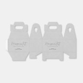 Grijze linnen Eenvoudige Script Hangover Recovery  Bedankdoosjes (Uitgevouwen)