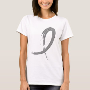 Grijze lint A4 van Brain Tumor T-shirt