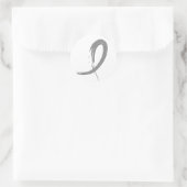 Grijze lint A4 van breinkanker Ronde Sticker (Tas)