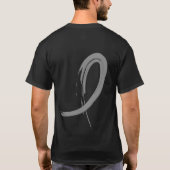 Grijze lint A4 van breinkanker T-shirt (Achterkant)