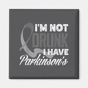 Grijze Lint Ik Ben Niet Dronken Ik Heb Parkinson B Magneet