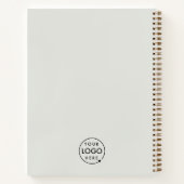 Grijze Logo | Bedrijfs Modern minimalistisch minim Notitieboek (Achterkant)