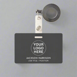Grijze Logo l Zakelijk Professioneel Badge