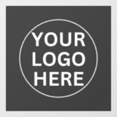 Grijze logo l Zakelijke bedrijfs promo Raamsticker (Vel)