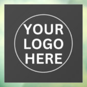 Grijze logo l Zakelijke bedrijfs promo Raamsticker (Vel 3)