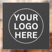 Grijze logo l Zakelijke bedrijfs promo Raamsticker (Vel 2)