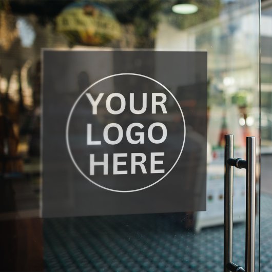 Grijze logo l Zakelijke bedrijfs promo Raamsticker