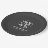 Grijze Logo Professionele Bedrijfsevenementen Bran Papieren Bordje (Gekanteld)