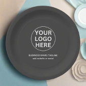 Grijze Logo Professionele Bedrijfsevenementen Bran Papieren Bordje