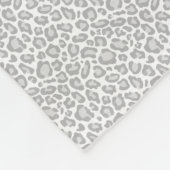 Grijze luipaard afdrukken fleece deken (Hoek)