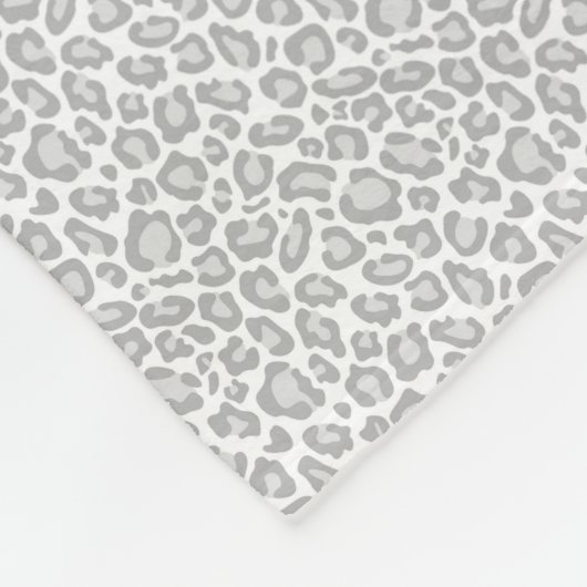 Grijze luipaard afdrukken fleece deken (Hoek)