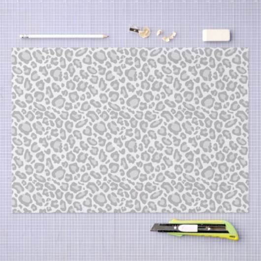 Grijze luipaard afdrukken tissuepapier (Craft)